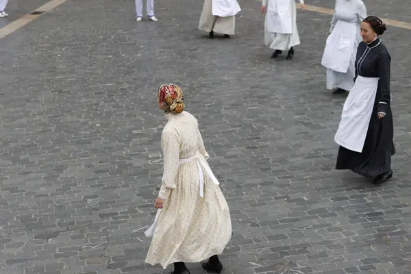 stock image Folk dance exhibition in the city of Bilbao, Spain