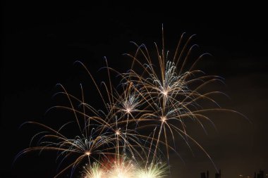 Geceleri havai fişek gösterisi