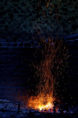 Demir dökümhanesinde yangın