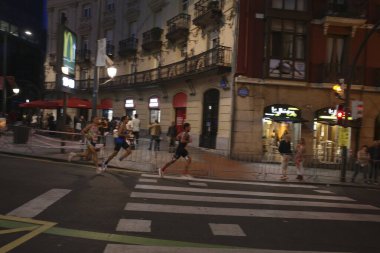 İspanya Bilbao 'da gece maratonu