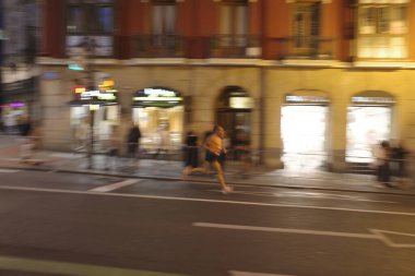 İspanya Bilbao 'da gece maratonu