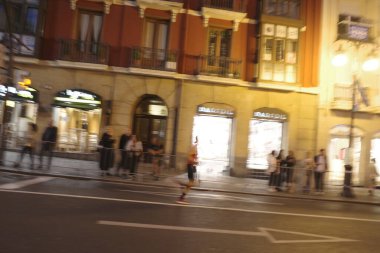 İspanya Bilbao 'da gece maratonu