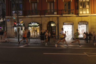 İspanya Bilbao 'da gece maratonu