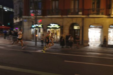 İspanya Bilbao 'da gece maratonu