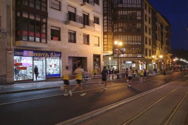 İspanya Bilbao 'da gece maratonu
