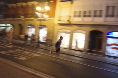 İspanya Bilbao 'da gece maratonu