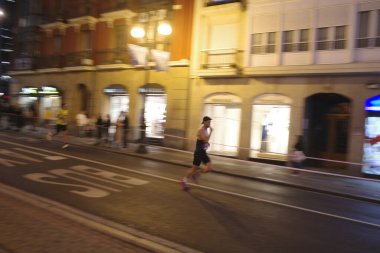 İspanya Bilbao 'da gece maratonu