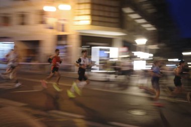 İspanya Bilbao 'da gece maratonu