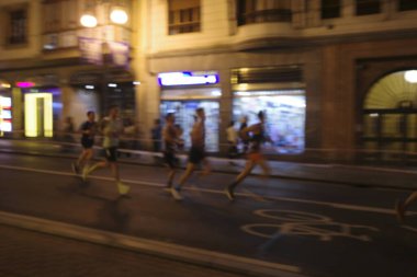İspanya Bilbao 'da gece maratonu