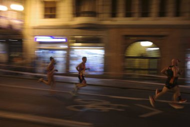 İspanya Bilbao 'da gece maratonu