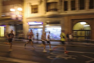 İspanya Bilbao 'da gece maratonu