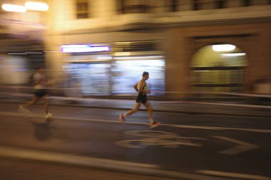 İspanya Bilbao 'da gece maratonu