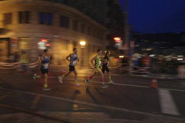 İspanya Bilbao 'da gece maratonu