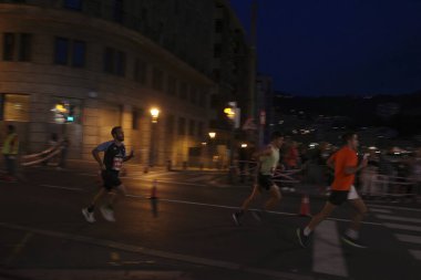 İspanya Bilbao 'da gece maratonu