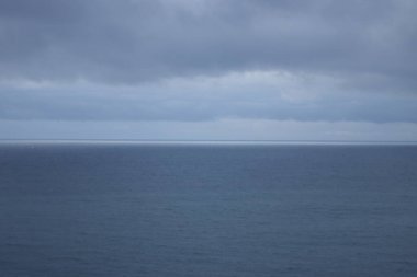 İspanya, Gijon sahilinden deniz manzarası