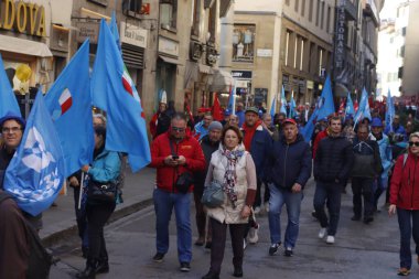 Demonstration for the human rights in Florence, Italy clipart