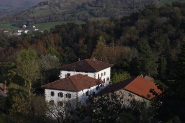 Irurita köyü yukarıdan görüldü, İspanya