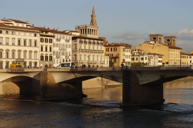  İtalya 'nın Floransa şehrinde bir evin cephesi