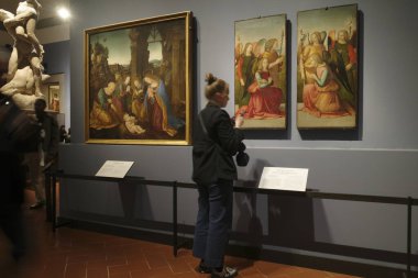 İtalya, Floransa 'daki sanat müzesini ziyaret edin.