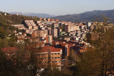 İspanya Bilbao nehrinin manzarası