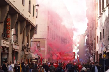 İtalya 'nın Floransa kentinde gösteri