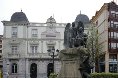 Santurtzi, İspanya şehir merkezi manzarası