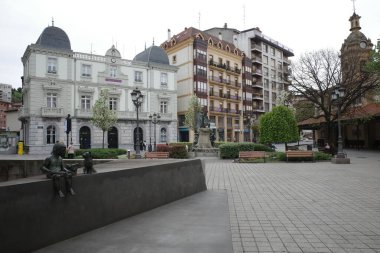 Santurtzi, İspanya şehir merkezi manzarası