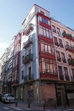 İspanya 'nın Bilbao şehrinde şehir manzarası