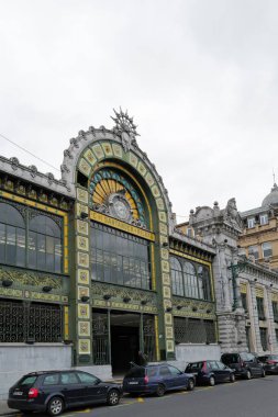 Bilbao, İspanya 'da Art Nouveau tarzı tren istasyonu
