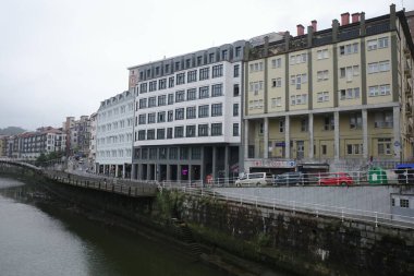 İspanya 'nın Bilbao şehrinde şehir manzarası