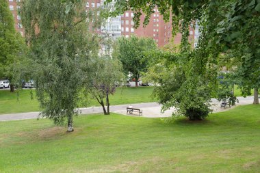 İspanya 'nın Bilbao şehrinde şehir manzarası