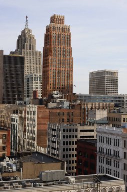 Detroit, Michigan şehir merkezinde mimar.