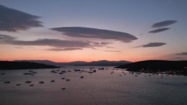 Sunset Over Sack Teos Marina İnsansız Hava Aracı tarafından Yakalandı
