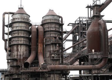 eski terk edilmiş metalurji çelik fabrikası