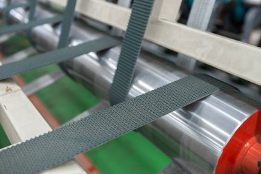 Makine kemeri endüstrisi makine ekipmanı fabrika üretim kağıdı. Endüstriyel teknoloji fabrikası, üretim.