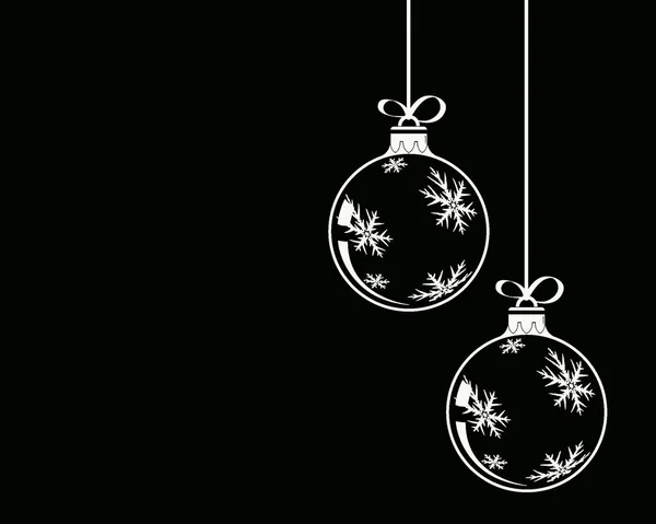 Šťastné Svátky Černobílá Ilustrace Prázdninovou Výzdobou — Stock fotografie