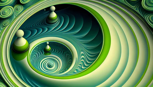a pattern of concentric circles in shades of green and blue, giving the impression of ripples on water. The pattern creates a sense of movement and fluidity, for use in designs calming and serene