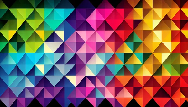 a pattern of alternating triangles in a rainbow color scheme. The pattern creates a sense of movement and energy, making it perfect for use in designs that require a vibrant and dynamic backdrop