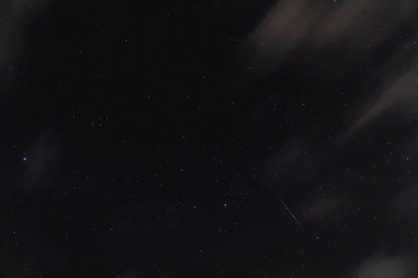 Ночное Небо Звездами Метеоритами — стоковое фото