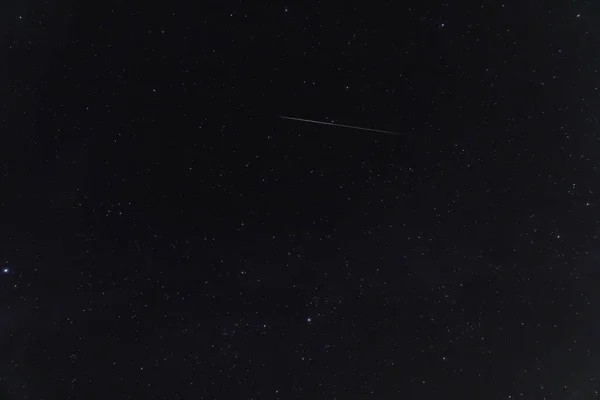 Нічне Небо Зірками Стійкі Метеорити — стокове фото