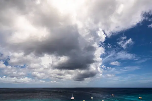Paisaje Del Cielo Caribeño Sobre Océano — Foto de Stock