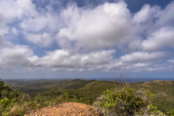 Vista Panorâmica Céu Paisagem Uma Ilha Caribe — Fotografia de Stock