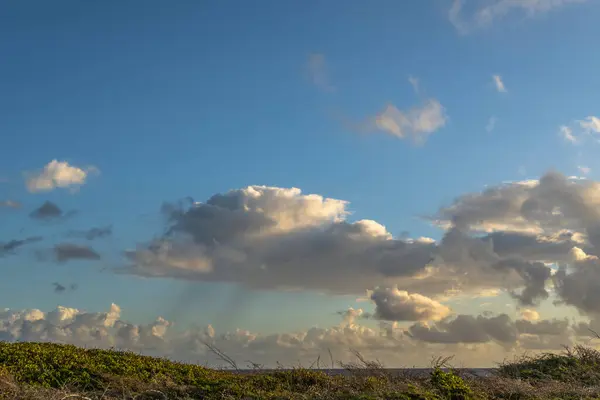 Úžasná Krajina Ostrova Curacao Oblačným Nebem — Stock fotografie