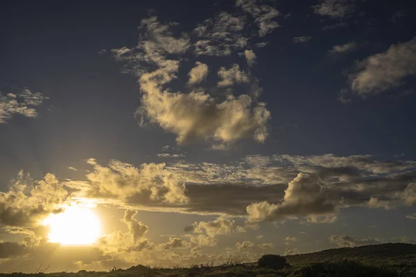Increíble Paisaje Isla Curazao Con Cielo Nublado Atardecer —  Fotos de Stock