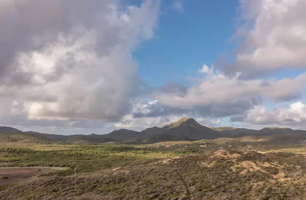 Дивовижний Краєвид Острова Кюрасао Хмарним Небом — стокове фото