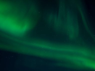 Kuzey ışıkları manzarası, Reykjanes yarımadası üzerinde Aurora borealis, İzlanda