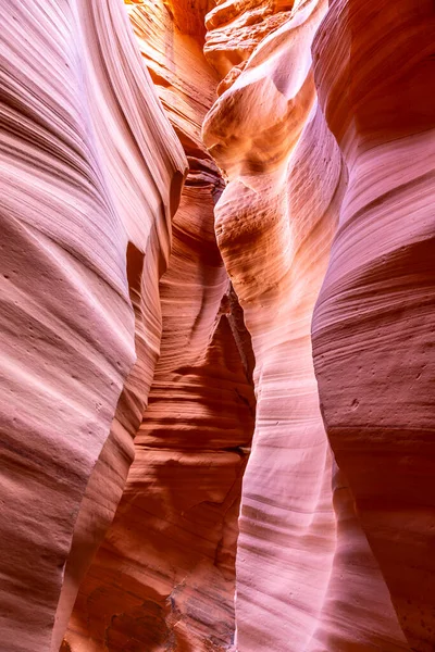 Paisaje Cañón Ranura Con Paredes Roca Onduladas Lisas Canyon Arizona —  Fotos de Stock