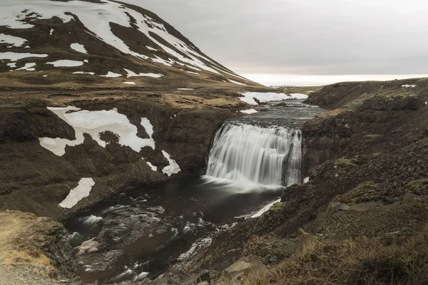 Мбаппе Сфотографировал Водопад Исландии — стоковое фото