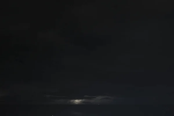 Ночной Выстрел Вспышки Молнии Грозовых Пейзажах Вокруг Кюрасао Карибского Бассейна — стоковое фото