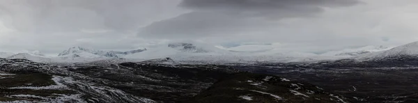 Вид Заснеженные Горы Норвегии — стоковое фото